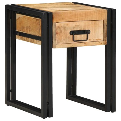 vidaXL Măsuță laterală 40 x 40 x 50 cm Lemn de mango solid și metal 4016712 foto