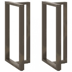 vidaXL Picioare de masă de bar &icirc;n formă de T, 2 buc., negru, 60x35x(110-111) cm, oțel 4013107