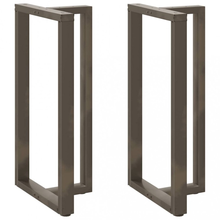 vidaXL Picioare de masă de bar &icirc;n formă de T, 2 buc., negru, 60x35x(110-111) cm, oțel