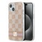 Husa iPhone 15 - DKNY IML Checkered Mono Pattern &amp; Printed Stripes MagSafe (DKHMP15SHCPTSP) - Pink
