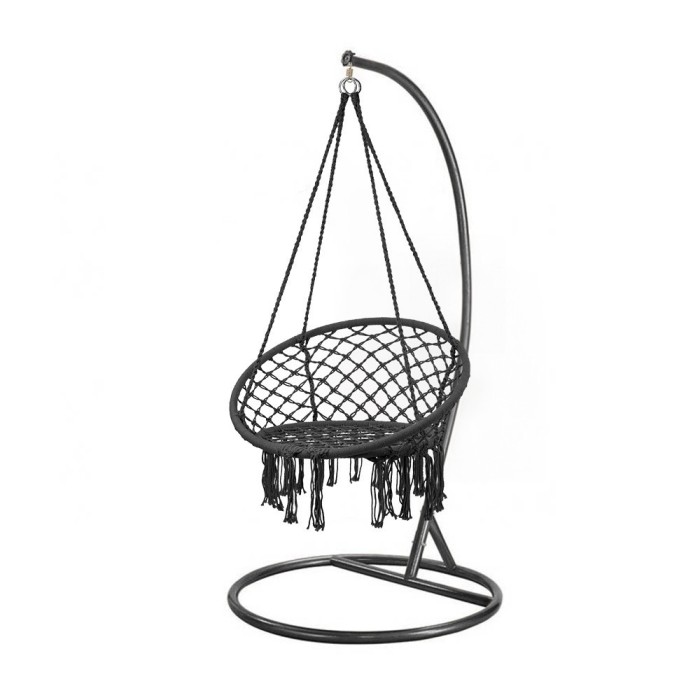 Scaun suspendat Cardenas cu suport negru-negru