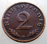 2.832 GERMANIA 2 REICHSPFENNIG 1938 G