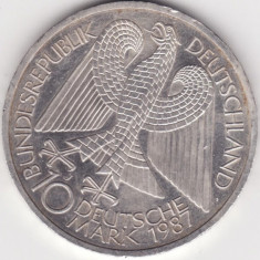 Moneda Germania - 10 Deutsche Mark 1987 - Berlin- J - argint