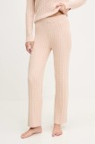 Chantelle pantaloni de trening TWIST culoarea bej, uni, C1A2E0