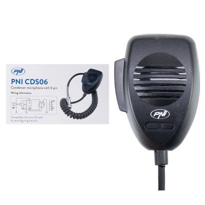 Aproape nou: Microfon PNI CDS06 tip condenser cu 6 pini pentru statie radio CB, com foto
