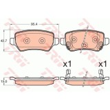 Set placute frana Trw GDB3585, parte montare : Punte spate