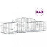 Cumpara ieftin Cosuri gabion arcuite 40 buc, 200x50x40/60 cm, fier galvanizat