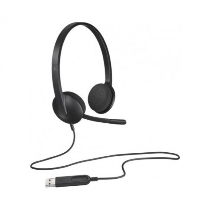 Casti audio Logitech Headset H340 , USB , Peste cap , Negru