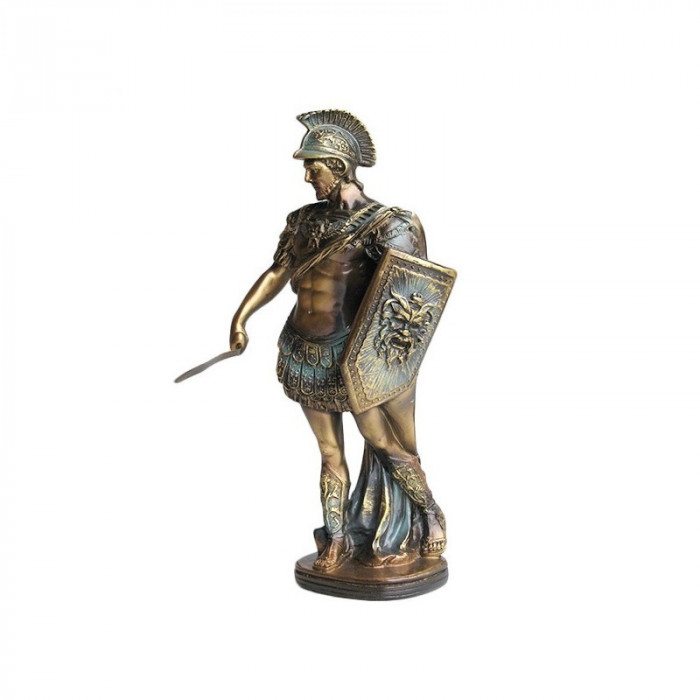 Statueta Soldat roman cu scut si spada 15x31 cm