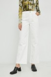 R&eacute;sum&eacute; jeansi femei, culoarea alb, high waist