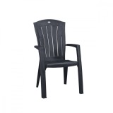 Scaun de grădină din plastic Santorini, grafit