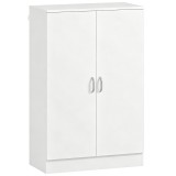 HOMCOM Dulap pentru pantofi cu 2 uși, 6 rafturi reglabile, balamale soft-close pentru 21 de perechi, lemn natural | Aosom Romania