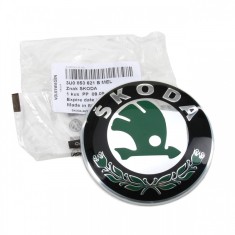 Emblema auto Skoda Octavia 1 (1U2/1U5) 1997-2010, Fabia 1 04.2000-03.2007, Felicia 1998-06.2001, fata , logo masca fata