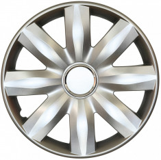 Set capace roti 14 inch tip Renault, culoare Silver 14-221 foto