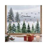 Cumpara ieftin Sticker/Autocolant Craciun cu Brazi 30x45cm - 564779