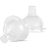Baboo Liquid Silicone Teat Thick Liquids tetină pentru biberon 6m+ 2 buc