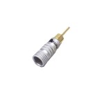 Mufa banana tata 2mm metal cu surub si inel negru