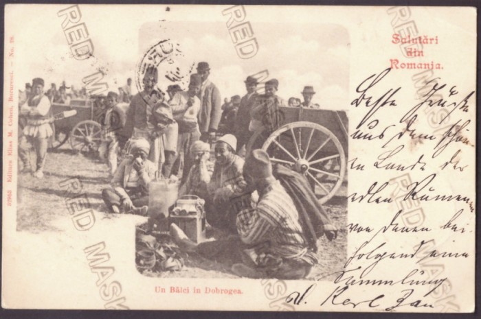 2651 - DOBROGEA, Balci, Ethnic, Litho, Romania - old postcard - used - 1901