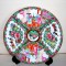 Farfurie portelan chinezesc pictata manual 2 Famille Rose Medallion cca.1920-40