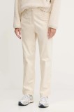 Napapijri pantaloni M-Isarco culoarea bej, drept, high waist, NP0A88XWN1J1