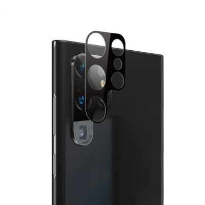 Folie Camera pentru Samsung Galaxy S23 Ultra - Techsuit Full Camera Glass - Black foto
