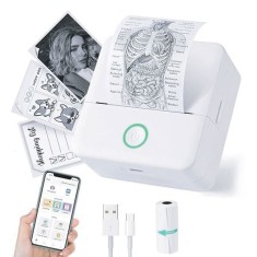 Mini Imprimanta Alba cu Cablus USB pentru Telefon Mobil 8.5x4x8.5cm