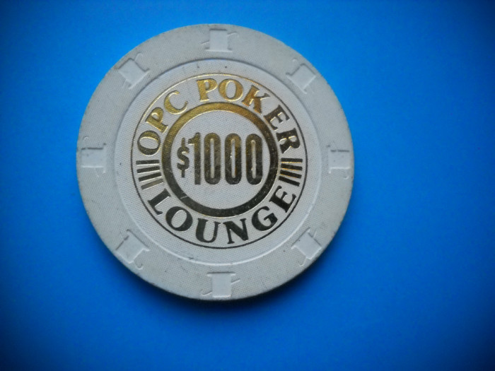 HOPCT JETON CASINO/CAZINO NR 37 OPC POKER LOUNGE 1000 DOLLARS