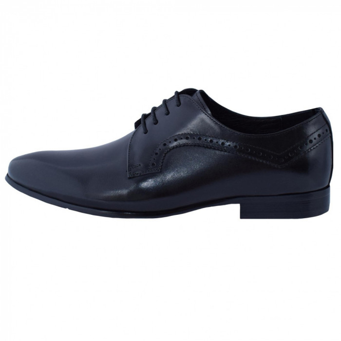 Pantofi bărbați, din piele naturală, marca Eldemas, cod 792-043-01-24, negru