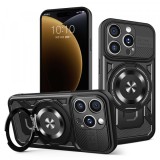 Husa pentru Apple iPhone 15 Pro Max, Techsuit, RuggedCam, Neagra