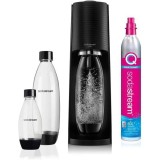 Aparat de preparare sifon SodaStream Soda Maker Terra Megapack QC inclusiv 3 sticle, Negru