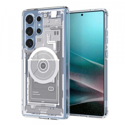 Husa MagSafe pentru Samsung Galaxy S25 Ultra S938, Spigen, Ultra Hybrid Zero One, Alba foto