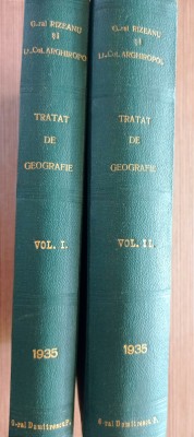 Tratat de Geografie Militara, Fizica, Politica-General Rizeanu/Harti,Autograf foto