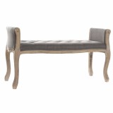 Banchetă DKD Home Decor Natural Gri &icirc;nchis Lemn de cauciuc P&acirc;nză 109 x 44,5 x 60 cm