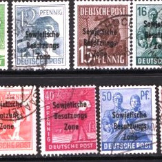 GERMANIA (ZONA SOVIETICA) 1948 – PERSONALITATI, STAMPILATE, SUPRATIPAR, F124