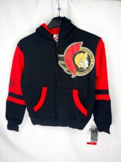 Ottawa Senators hanorac cu glugă pentru copii Faceoff Colorblocked Fleece Full-Zip - Dětsk&eacute; M (10 - 12 let)