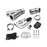 Cumpara ieftin Kit cut off valve V evacuare auto cu telecomanda si colier V-band 76 mm inox