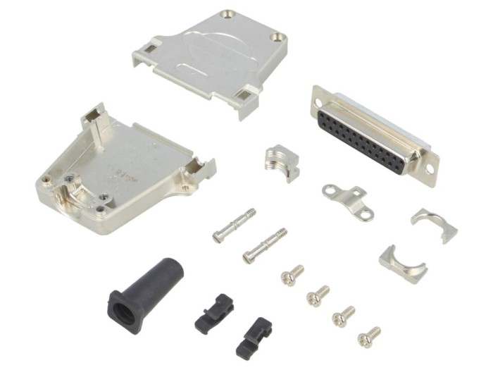Conector D-Sub 25-Pin mamă, pe cablu