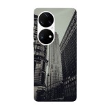 Husa compatibila cu Huawei P50 model Empire state building, Silicon, TPU, Viceversa, Transparent, Carcasa