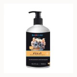Șampon Delicat pentru Pisoi BAOLUQI, &Icirc;ngrijire Bl&acirc;ndă, 500 ml, Flacon Negru, Portocaliu