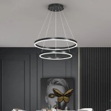 Lustra LED Casiana cu Telecomanda, 100W, Negru, Dimabila