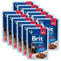 BRIT Premium Cat Delicate Fillets in Gravy with Lamb for Sterilised 12 x 85 g foto