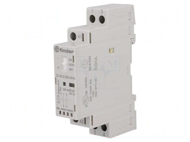 Contactor 2-pol 25A 230V NC NO
