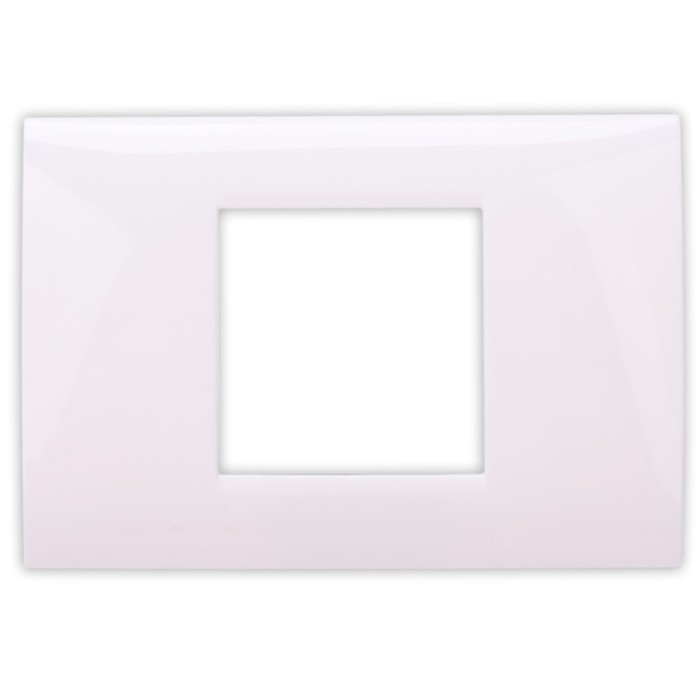 Rama Hoff BL-40802, 2 module, alb, pentru priza / intrerupator
