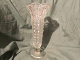 Arta / Vintage / Design - Vaza model deosebit din sticla transparenta mijlocul sec XX !