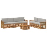 vidaXL Seturi de canapele cu pernă 8 pcs Lemn Solid de Acacia 3384117