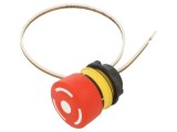 Comutator de siguranţă 22mm EAO Poz.i stab 2 NC roşie fără IP65
