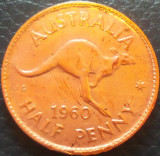 Moneda istorica HALF PENNY - AUSTRALIA, anul 1960 *cod 5307, Australia si Oceania