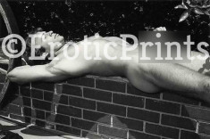 Fotografie Ultra HD dupa veche ilustrata barbat nud gay A4 21 cm x 30 cm foto
