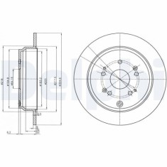 Set discuri frana Honda Cr-V 2 (Rd ), Cr-V 3 (Re ), Cr-V 4 (Rm ), punte spate, 304x9, plin, DELPHI
