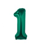 Balon folie sub forma de cifra, verde, 85 cm-Tip Cifra 1